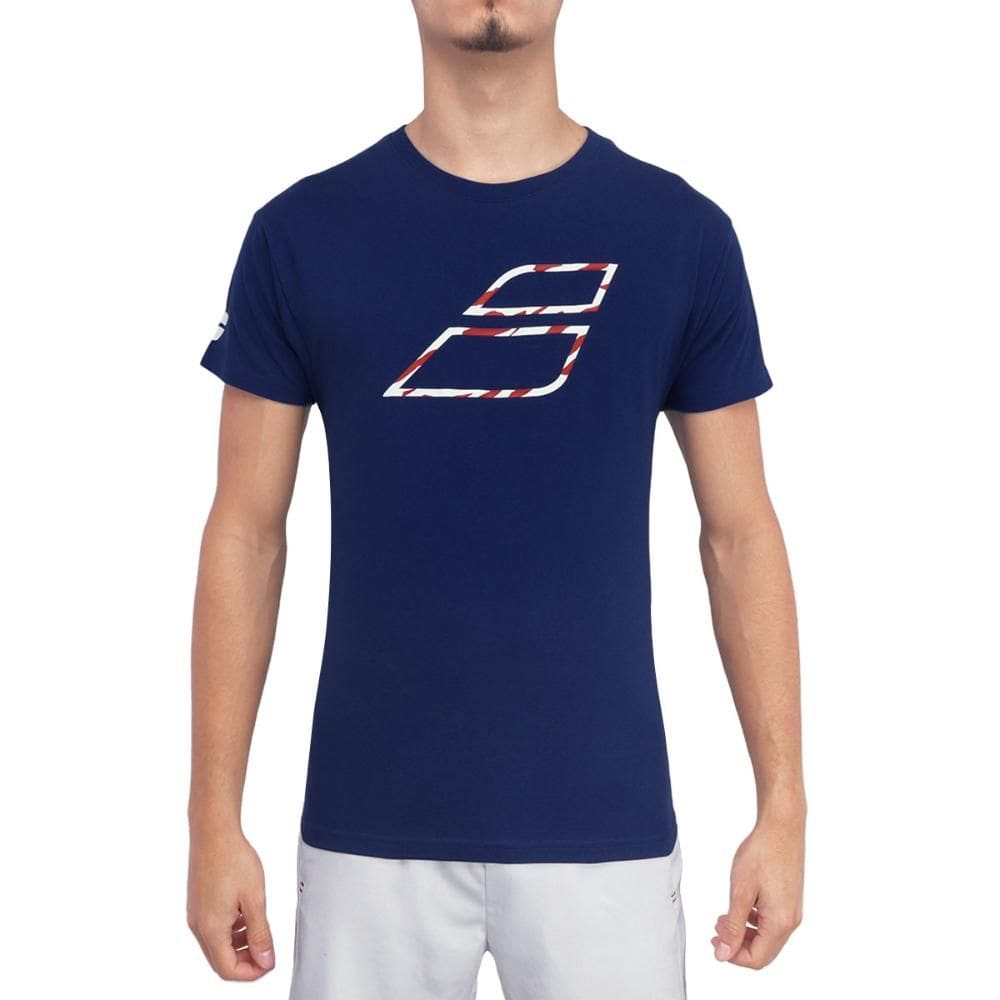 Camiseta Babolat Exercise Big Flag Tee Azul