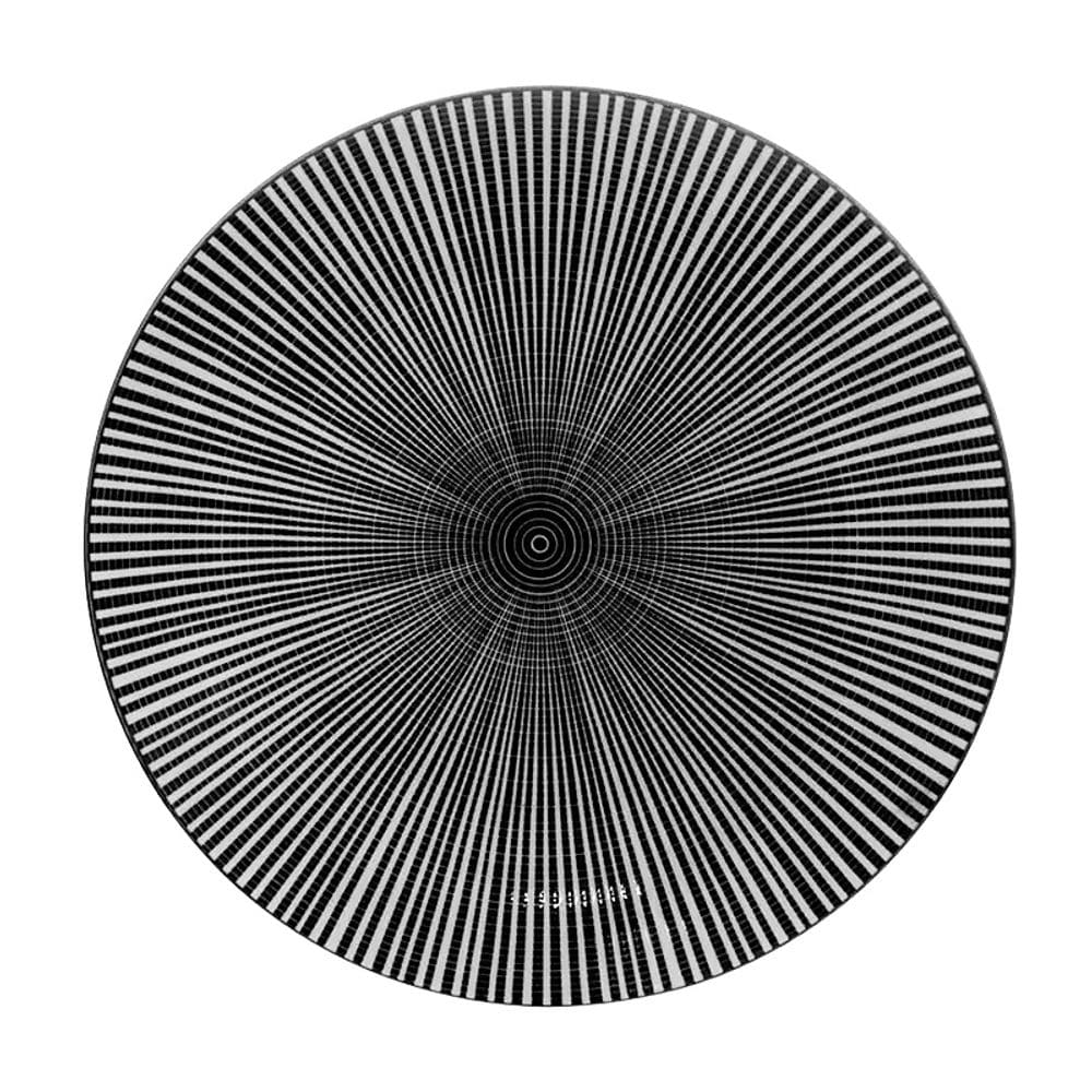 Prato Raso 27cm Stripe Preto em Cerâmica PCLN220PT - Hauskraft