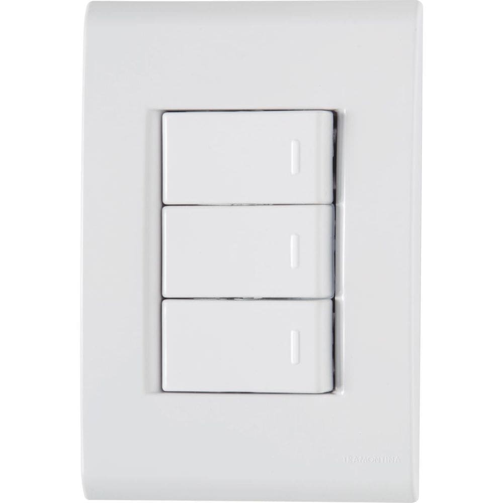 Conjunto 3 Interruptores Simples 10A/250V Liz - Tramontina