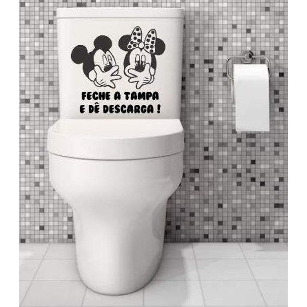 Adesivo De Vaso Sanitário Feche A Tampa Mod02