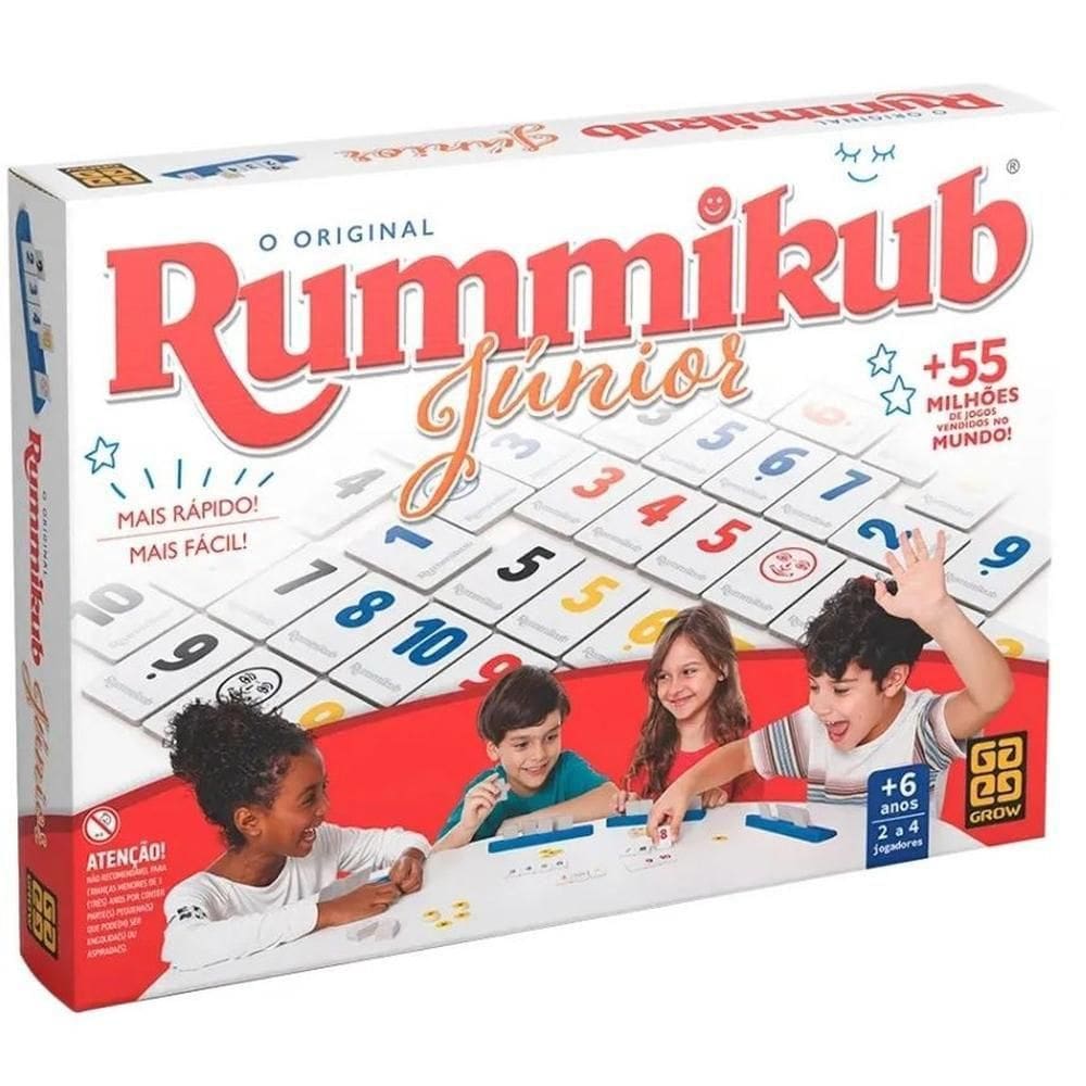 Rummikub Júnior - Jogo de Sequências - 2 a 4 Jogadores