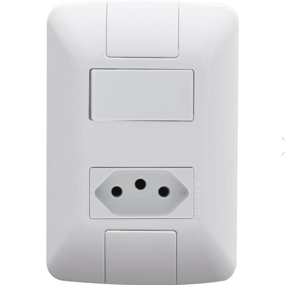 Conjunto Interruptor 6A E Tomada 4X2 2P+T 20A 250V Aria