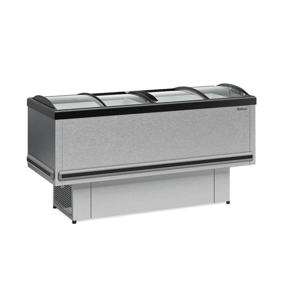 Ilha Vidro Curvo Gesv190cti Gelopar Ilha Para Congelados 1,89m Vidro Curvo Tipo Inox 110v
