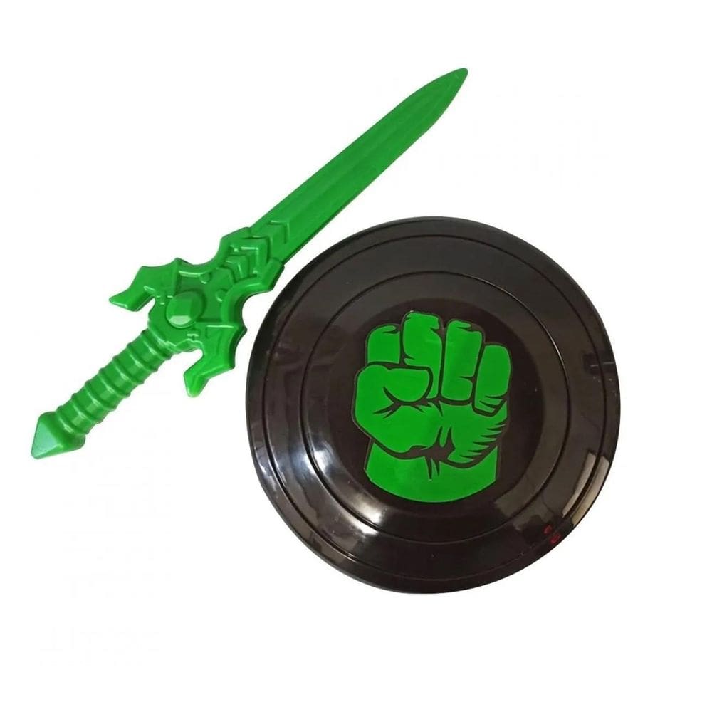 Kit Espada E Escudo Super Heroi Verde
