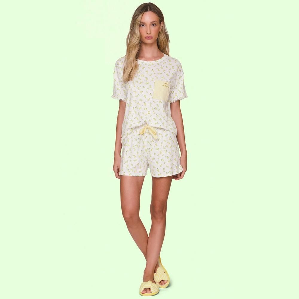Pijama Feminino Curto Di Fiore Al Limome Lua Luá 101.1107.82