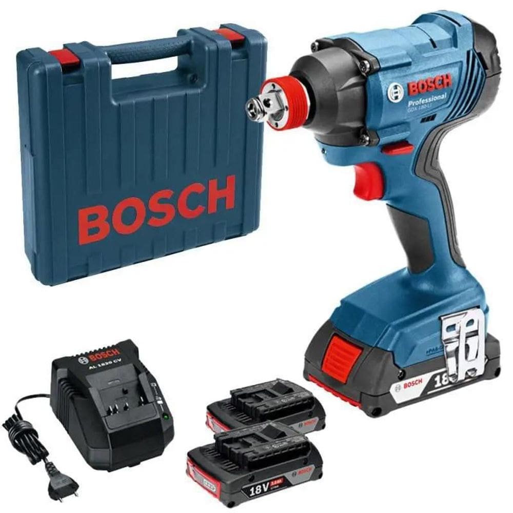Chave Impacto 18V 180 Nm Gdx 180-Li Bivolt 2 Bat E Mal Bosch