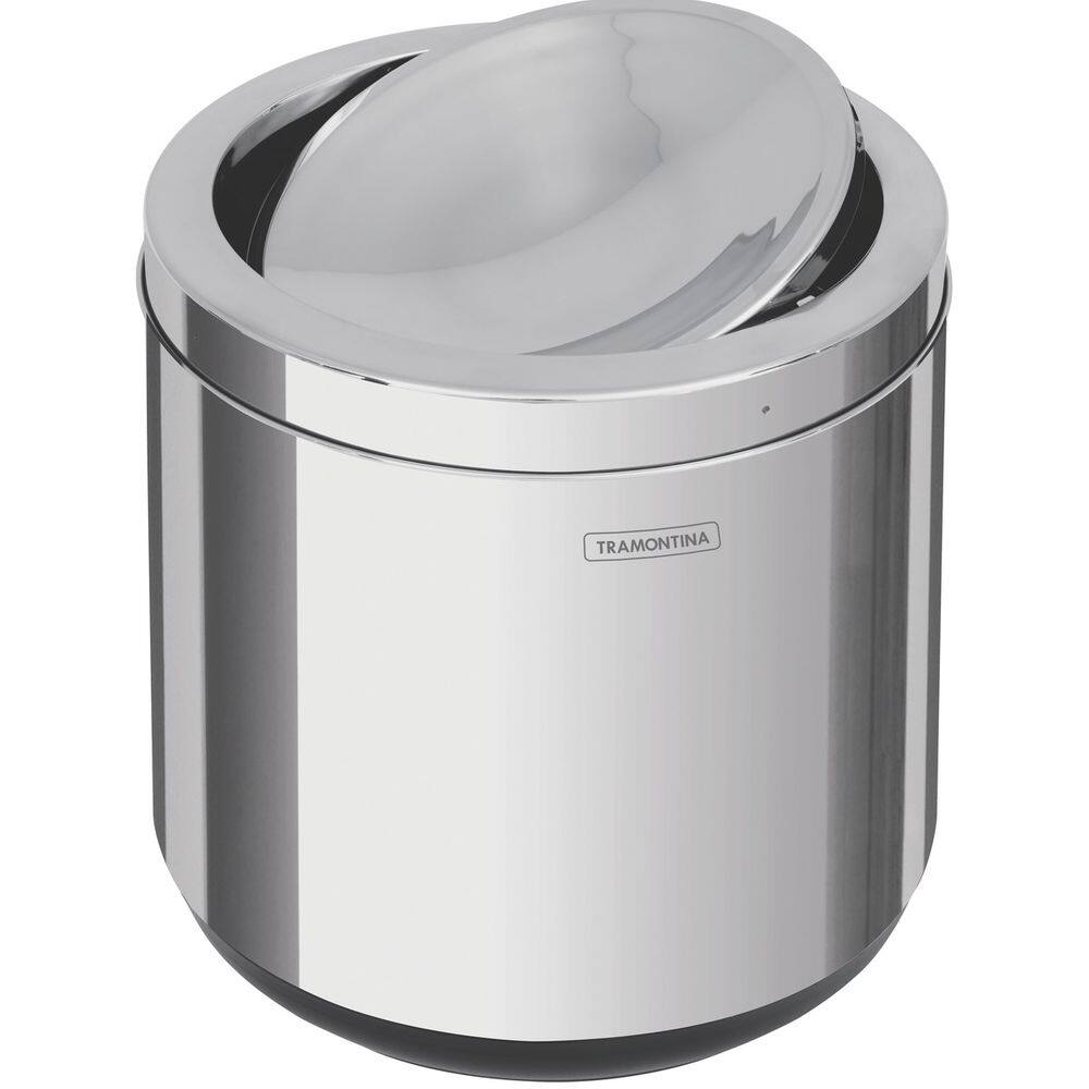 Lixeira Inox Com Tampa Basculante 7 Litros Tramontina