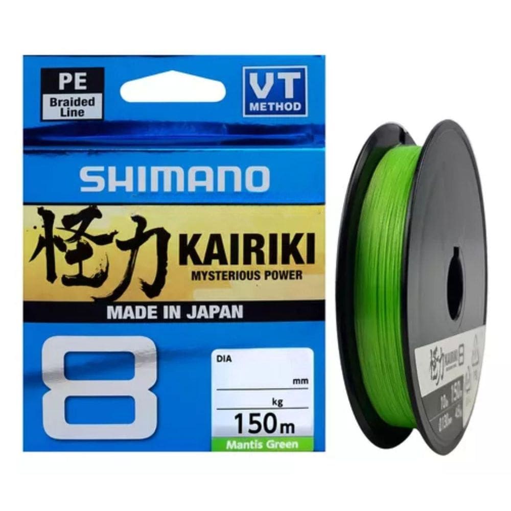 Linha Shimano Kairiki 8X 20Lb 0.20Mm 9.1Kg 300M Verde