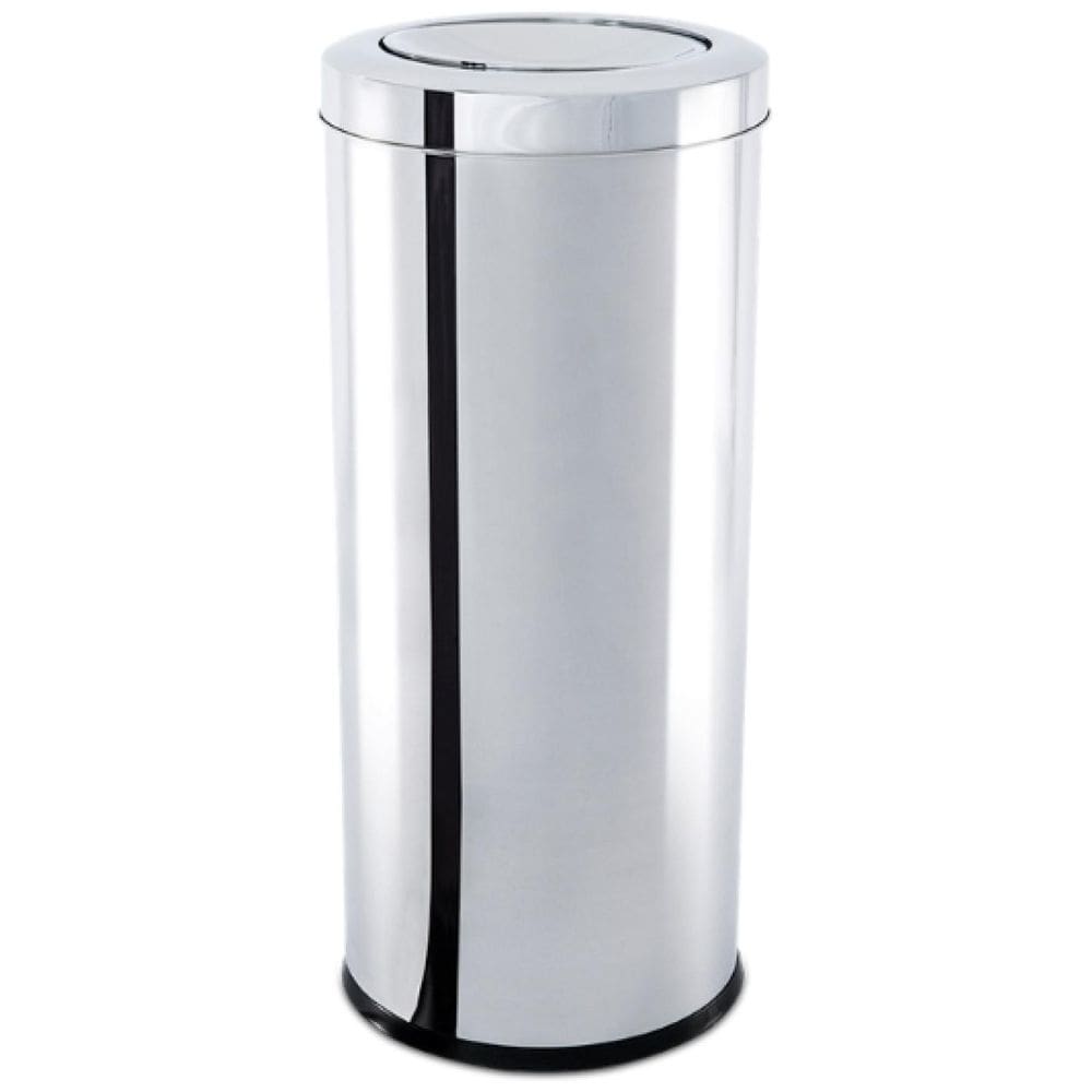 Lixeira inox com tampa basculante decorline lixeira brinox