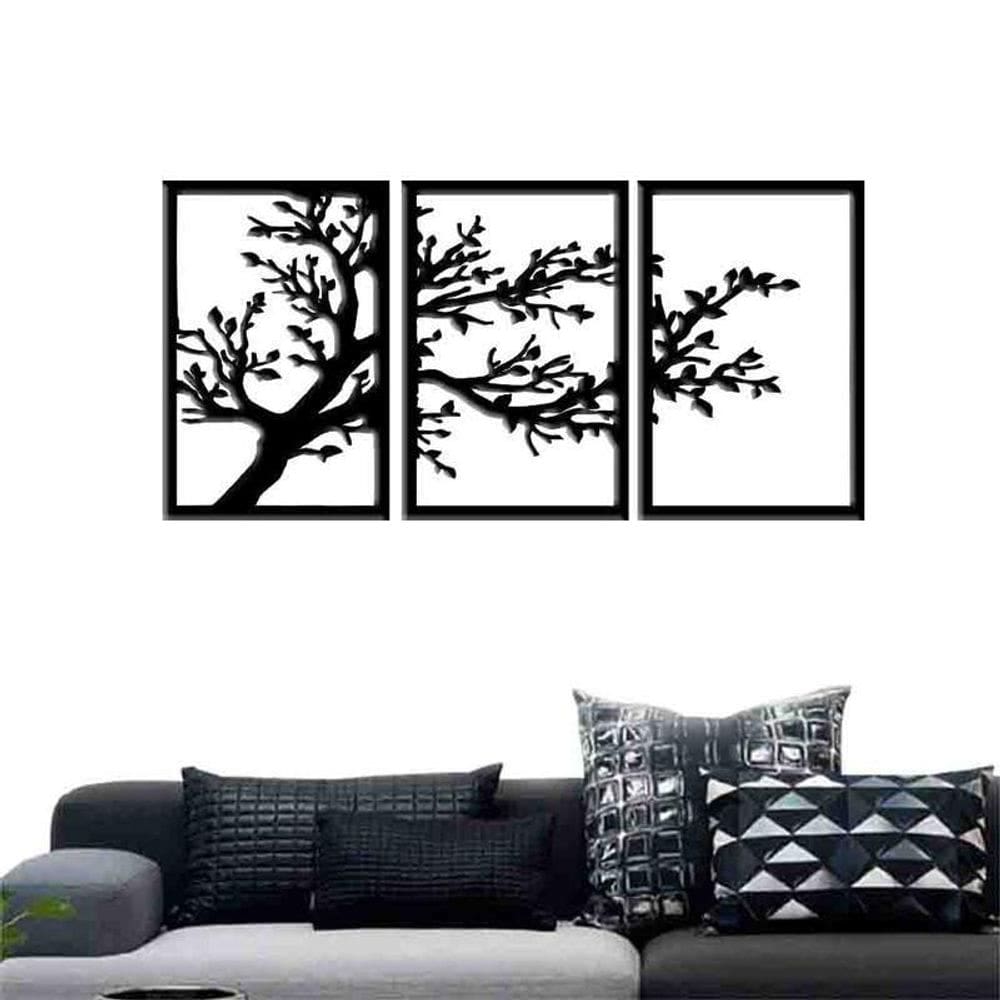 Quadro Decorativo Árvore Folhas Vazado - Mdf 3Mm 003