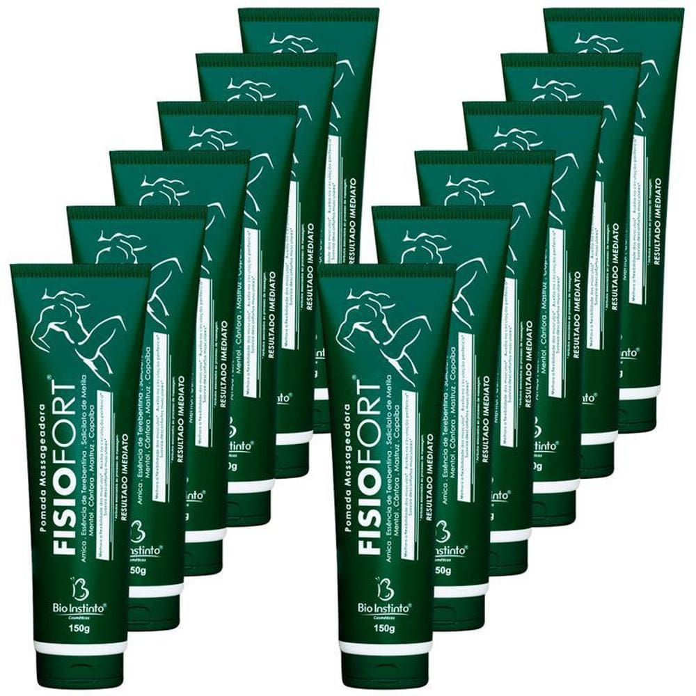 Fisiofort Pomada Massageadora 12x150g Bio Instinto
