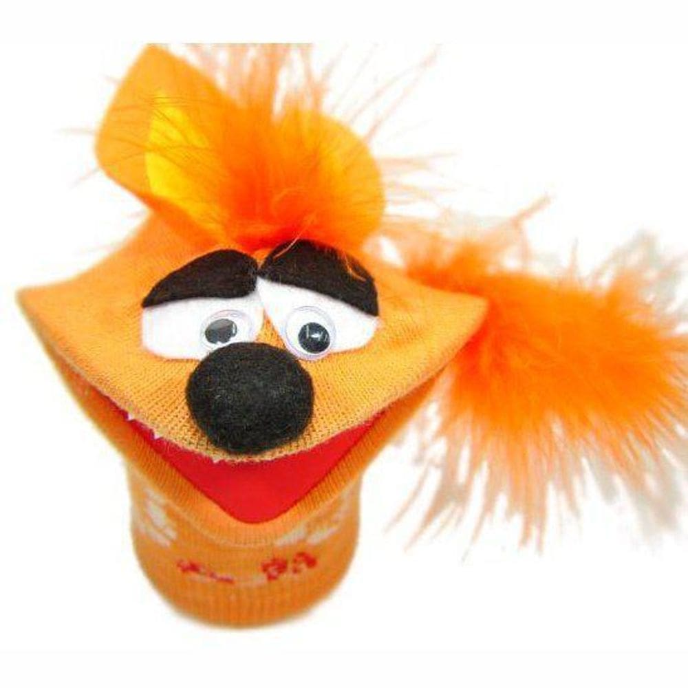 Fantoche Raposa Feltro 9x19x13 cm