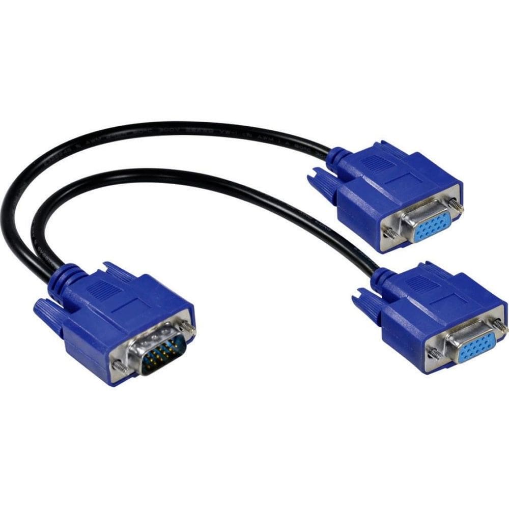 Cabo Adaptador 1 VGA Macho x 2 VGA Fêmea 10cm