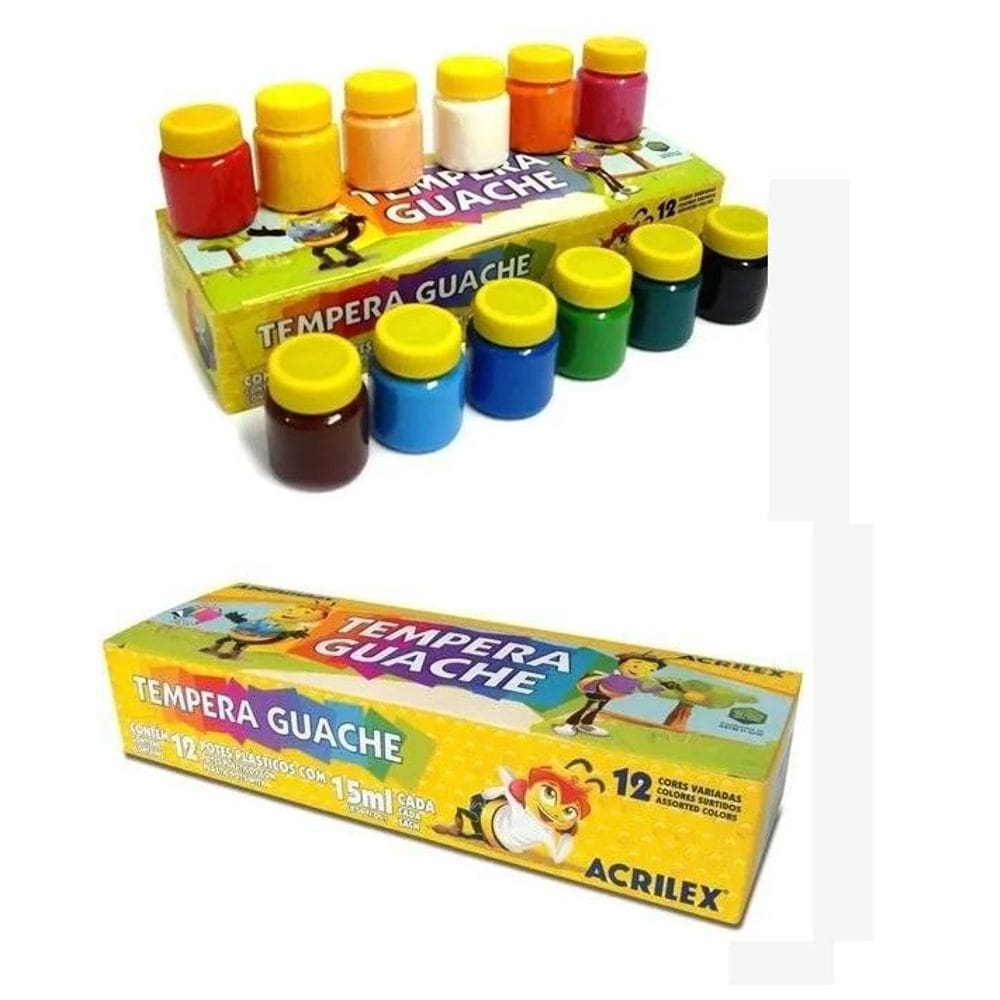 Tinta Guache 12 Cores 15ml cada - Acrilex