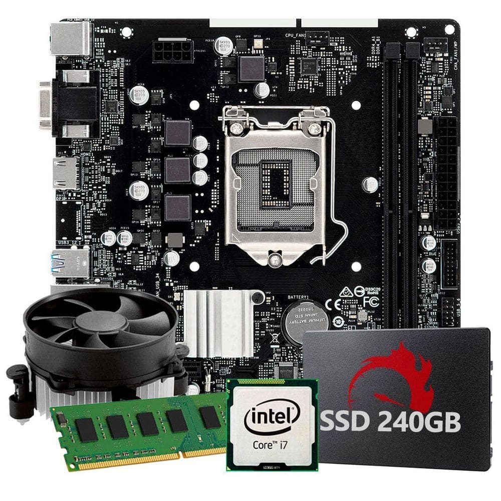 Kit Upgrade Intel Core I7 8 Geração, 8Gb Ram, Ssd 240Gb,