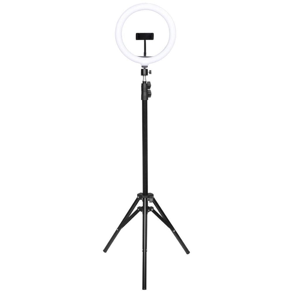 Kit Ring Light Led 26Cm 10" Tripe 1,65M + Suporte Celular