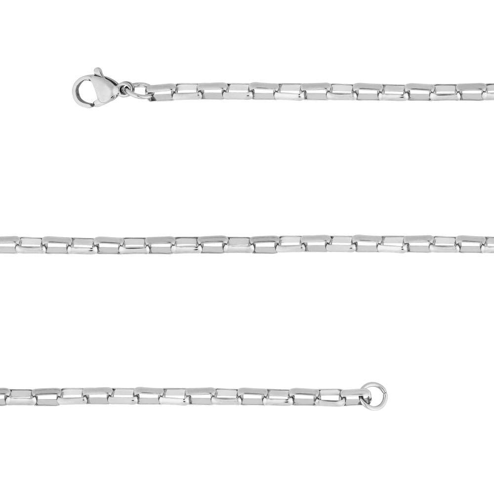 Pulseira Aço Elos Ovais 3.00mm 21cm