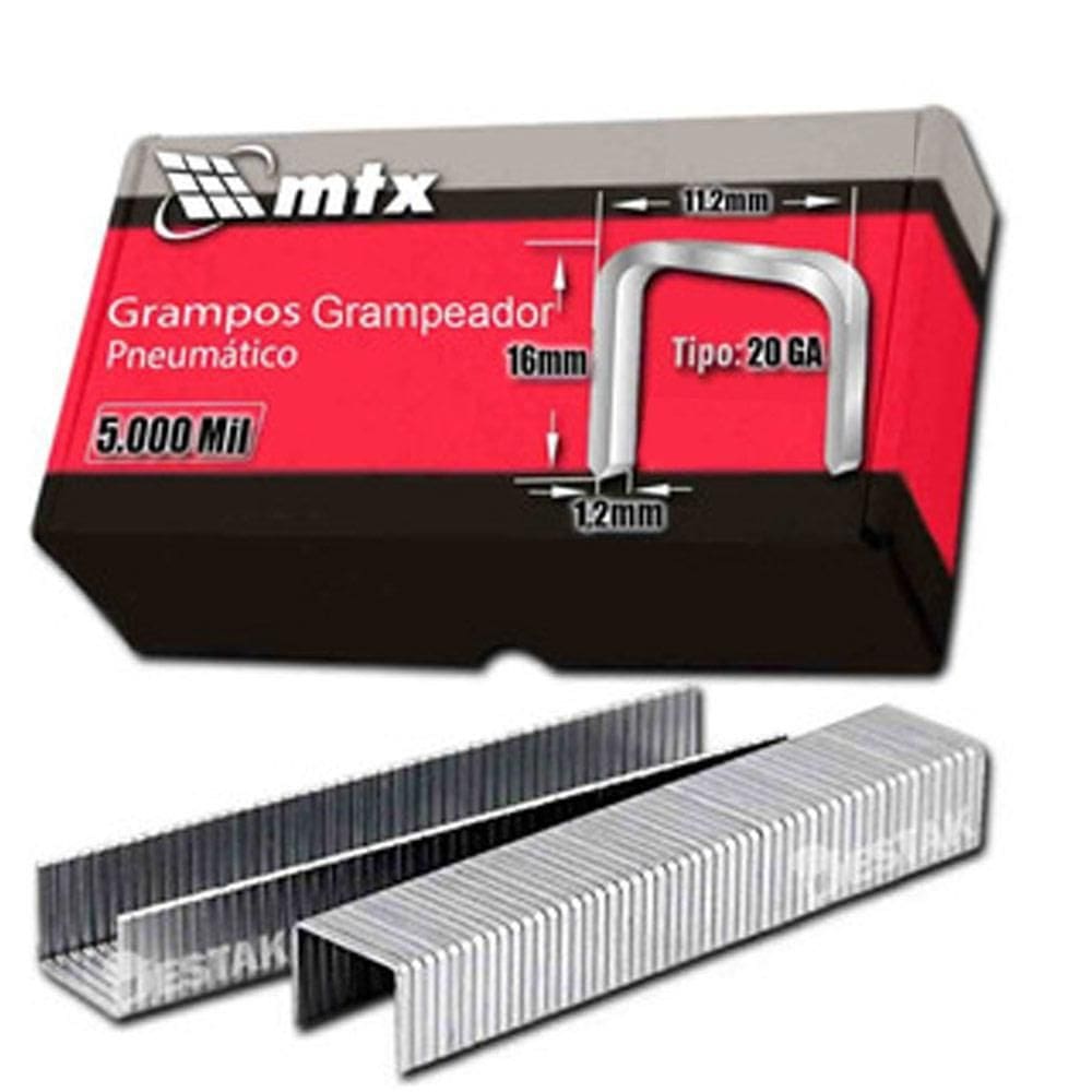 Grampo Para Grampeador Pneumático 16Mm 5000 Unid 576609 Mtx