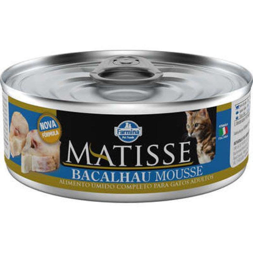 Ração Úmida Farmina Matisse Bacalhau Mousse Gatos Adult 85G