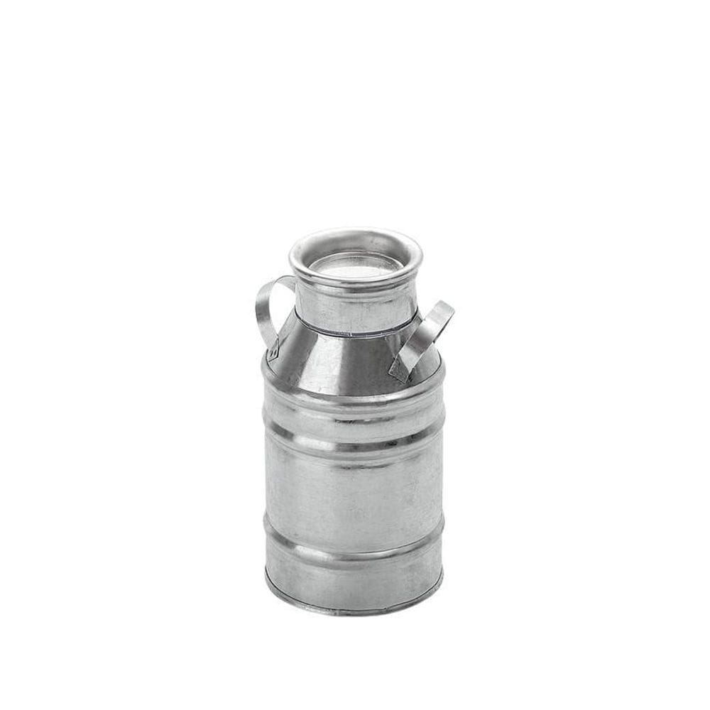 Latão De Leite Pequeno Decorativo Galvanizado 14 Cm