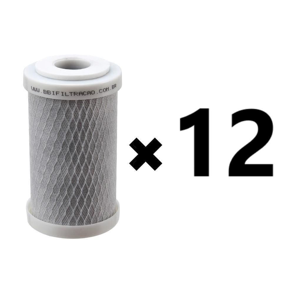 Kit 12 Refil Filtro 5 Carbon Block Carvão Bbi Pentair Carvão