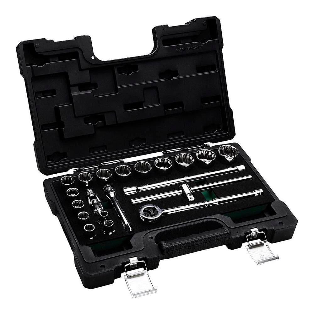 Jogo de Soquetes Estriados com 20 Peças de 3/8" à 1.1/4" Encaixe de 1/2" - Belzer 204906BJ