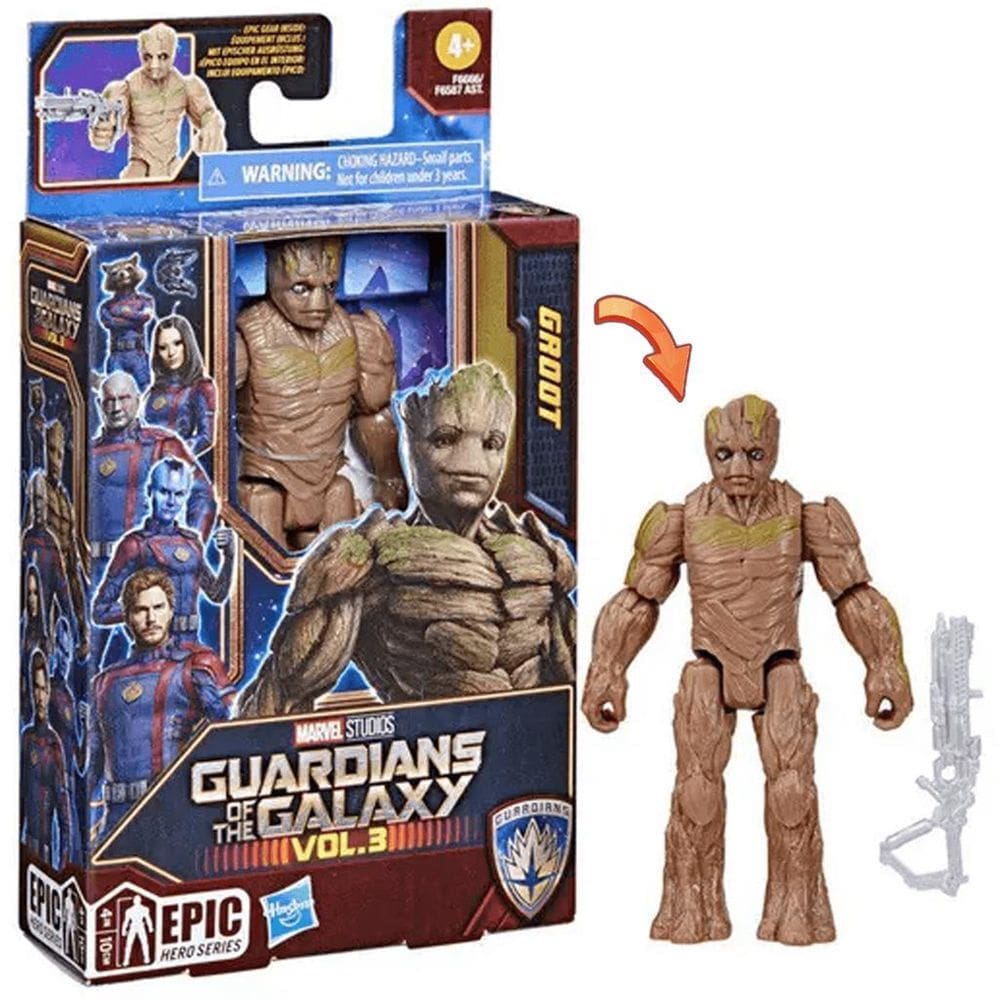 Boneco Guardiões Da Galáxia Groot Colecionável 10Cm Hasbro