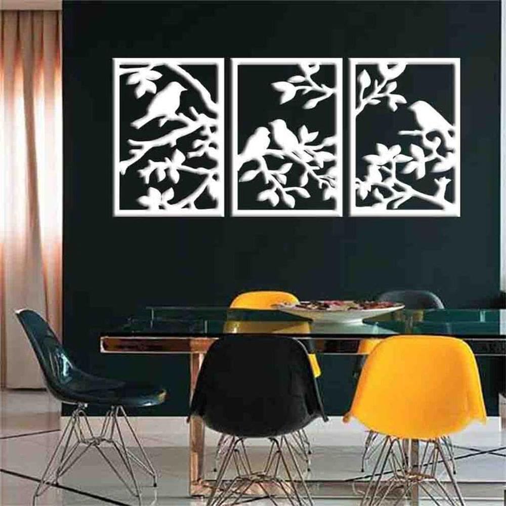 Quadro Decorativo Pássaro Vazado - Mdf 3Mm 003