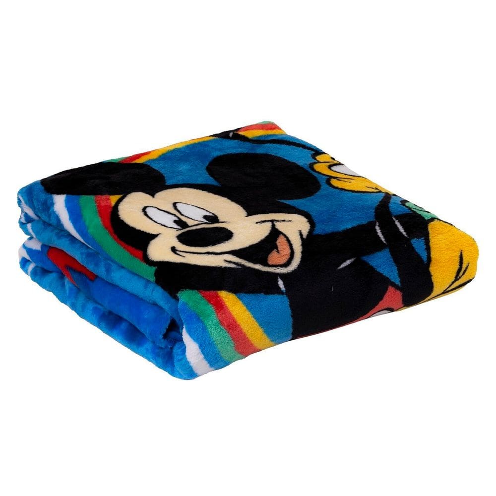 Cobertor Raschel Plus Juvdisney Mickey Best Pals1,50mx2,00m Az/Cd Azul
