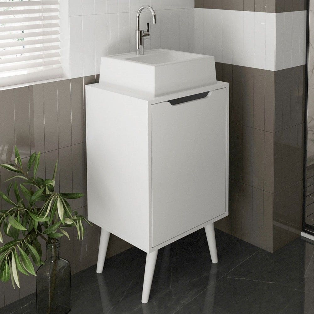 Armário de Banheiro 1 Porta Bn3641 Branco - Tecno Mobili