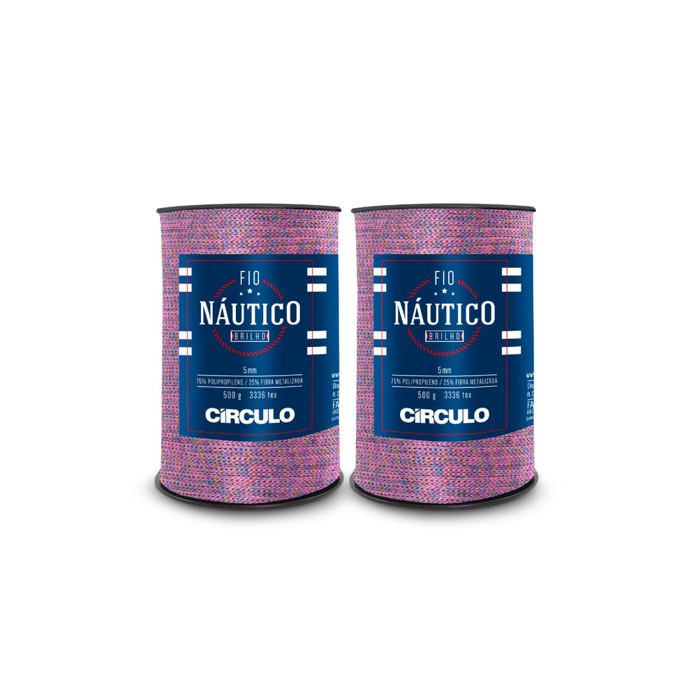Kit 2 Fio Náutico Brilho Círculo - Cor 3754 - Unicórnio