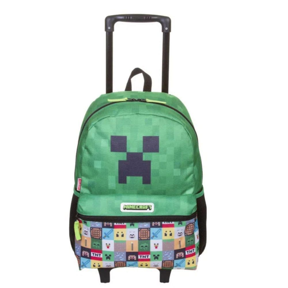 Mochila Escolar com Rodinhas Minecraft Grande Sestini