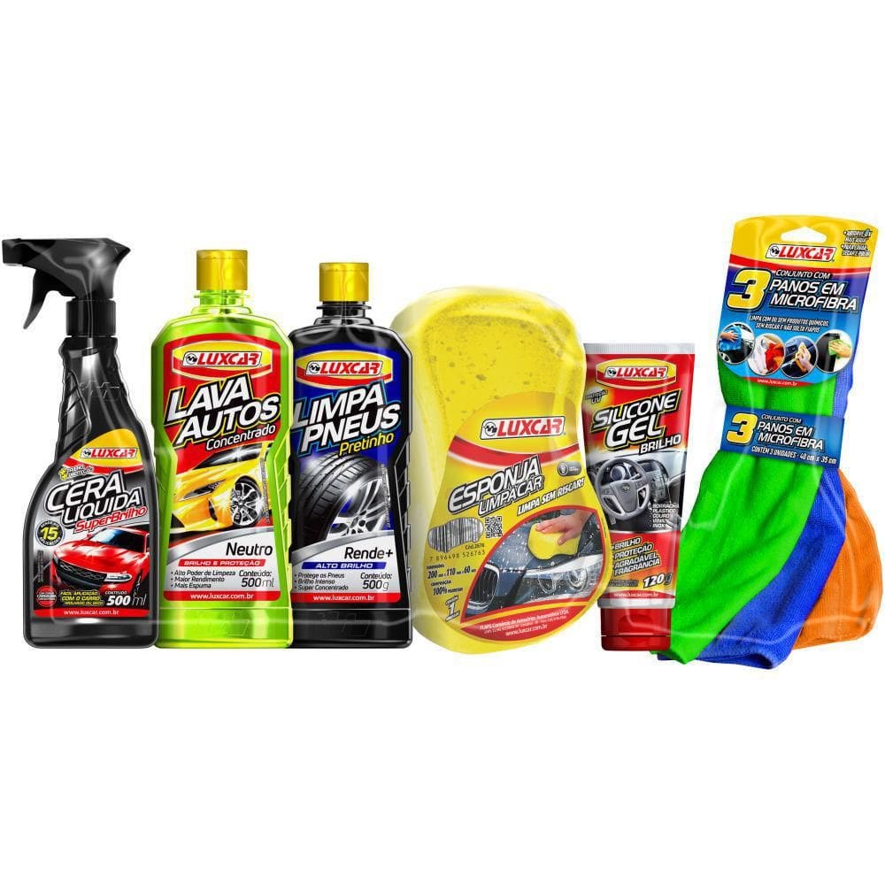 Kit Talento Luxcar - Lava Autos, Cera e Acessórios
