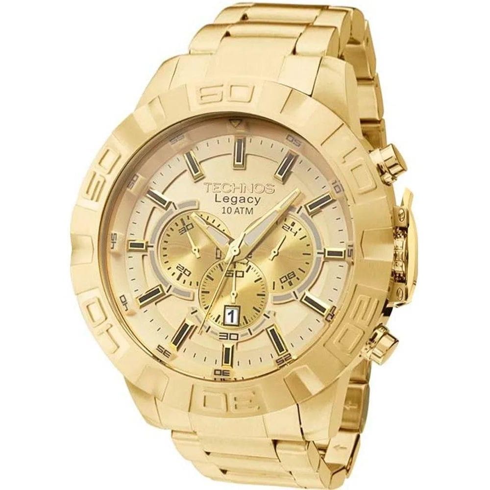 Relógio Technos Dourado Legacy Masculino Classic Js25Ba/4X