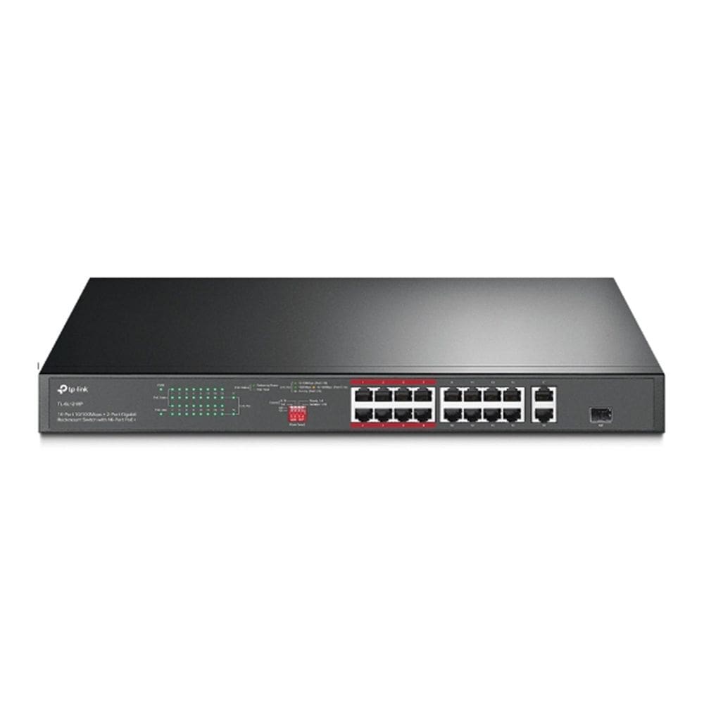 Switch Tp-Link 16P Fast Poe+, 2P Gigabit E 1 Sfp Tl-Sl1218P