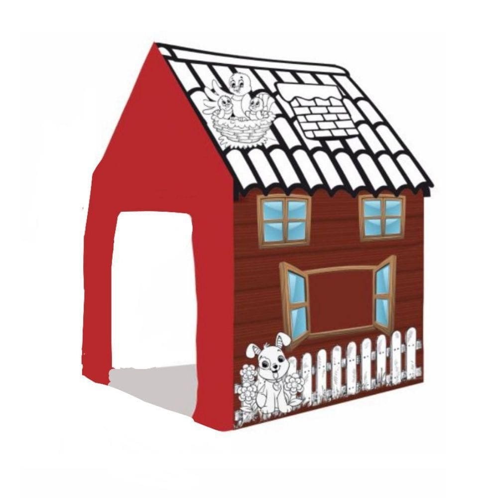 Casinha Pinte E Desenhe Com Kit Pintura Tecido