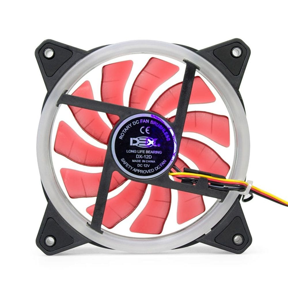 Cooler 120mm Com Led Dupla Face Vermelho Dx12d
