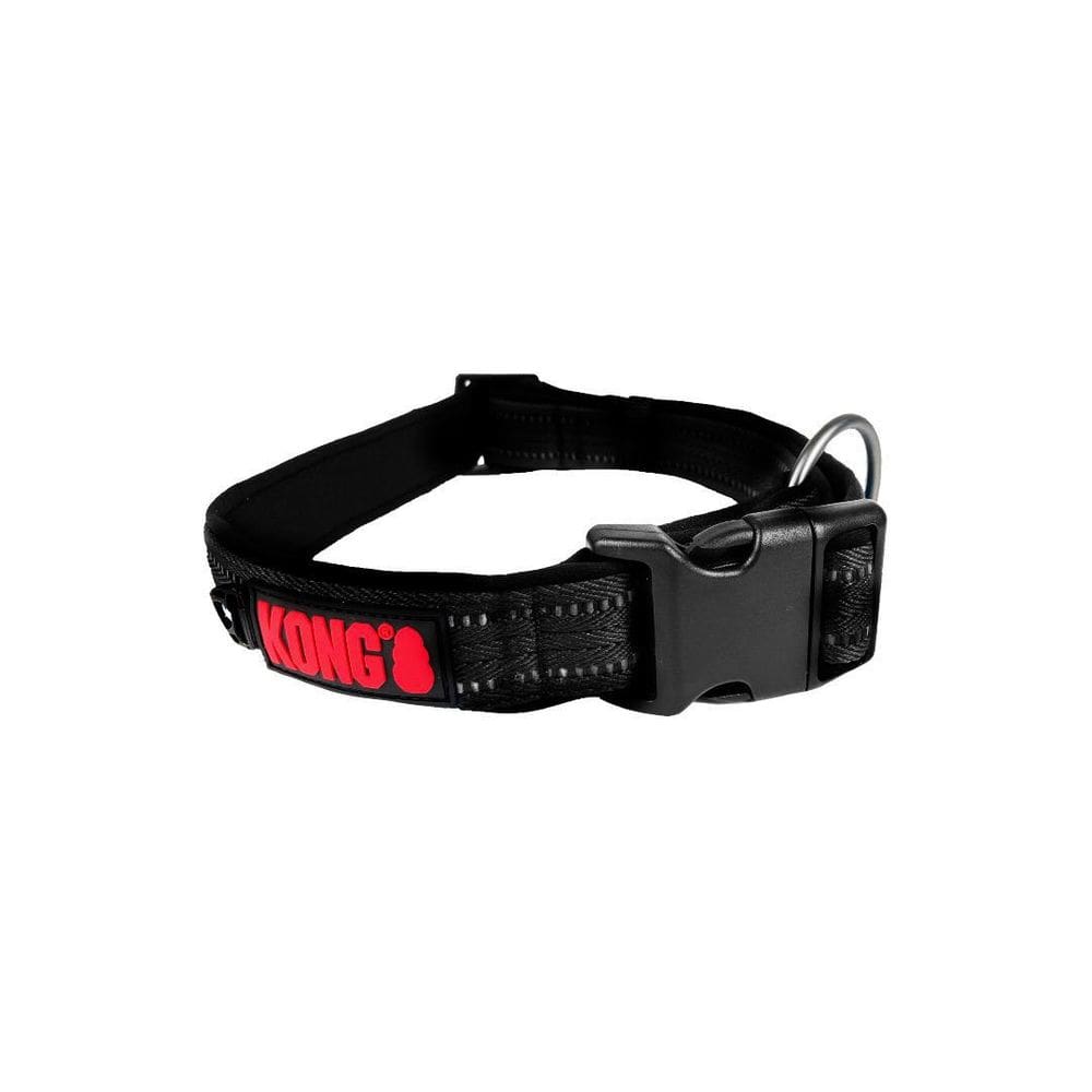 Coleira Kong Nylon Colar Preta Extra Grande Para Cachorro