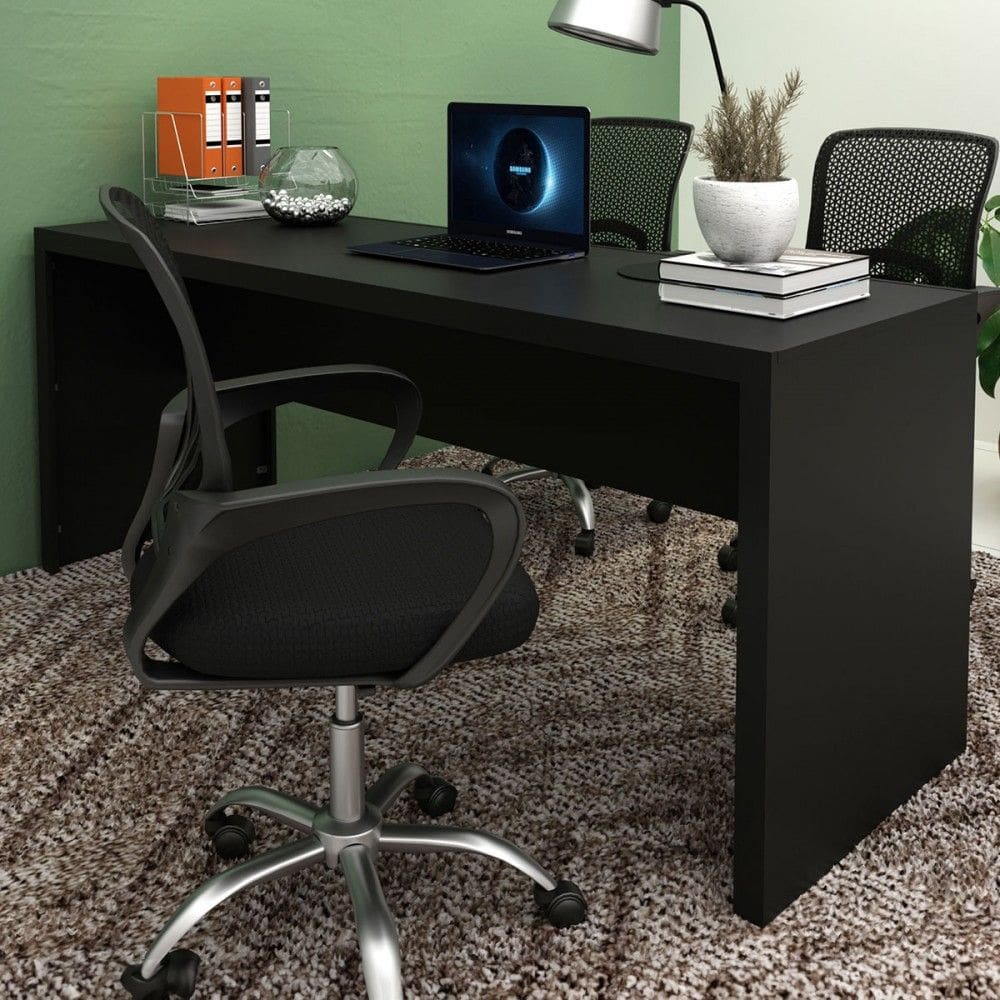Mesa para Escritório Me4185 Preto - Tecno Mobili