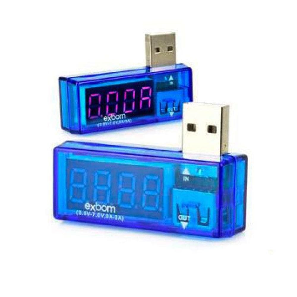 Testador De Voltagem E Amperagem Para Porta Usb Exbom Uts-S2
