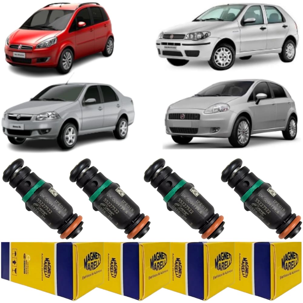 4 Bicos Injetor Idea Punto Palio Siena 1.6 16V Flex IPE018