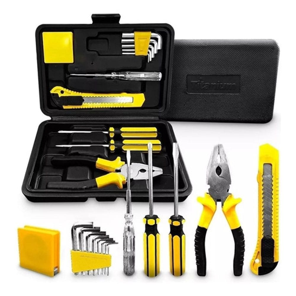 Kit Básico de Ferramentas 11 Peças + Maleta Para Serviços Gerais - Titanium