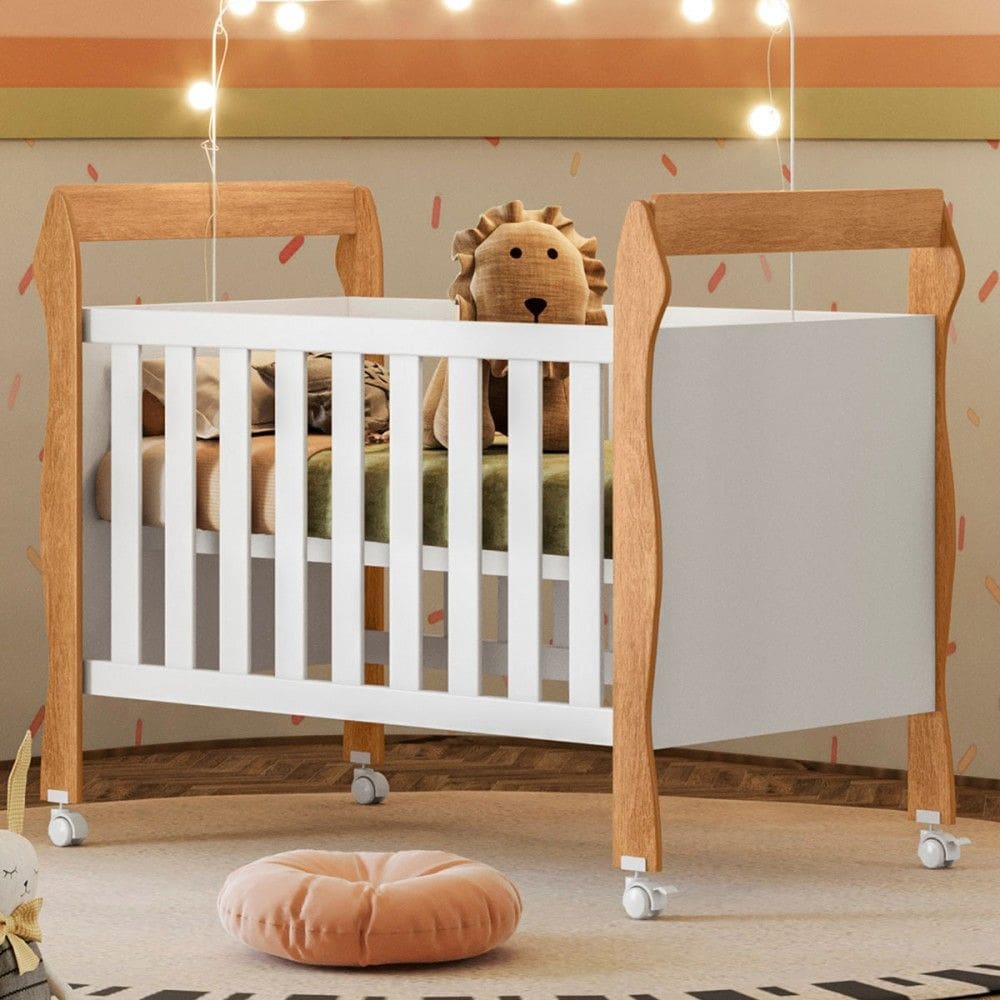 Berço Mini Cama 3 em 1 Soninho 100% Mdf Amadeirado 4850 - Tigus Baby