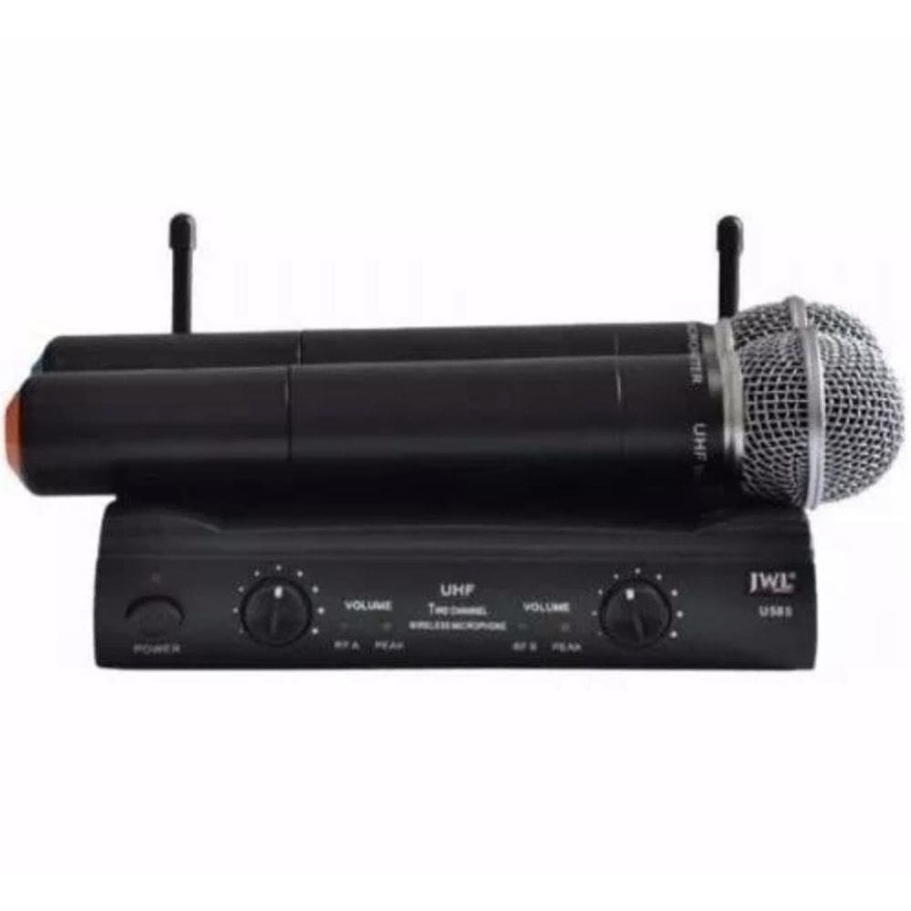 Microfone Sem Fio UHF JWL U 585 Unidirecional 619-768 MHz