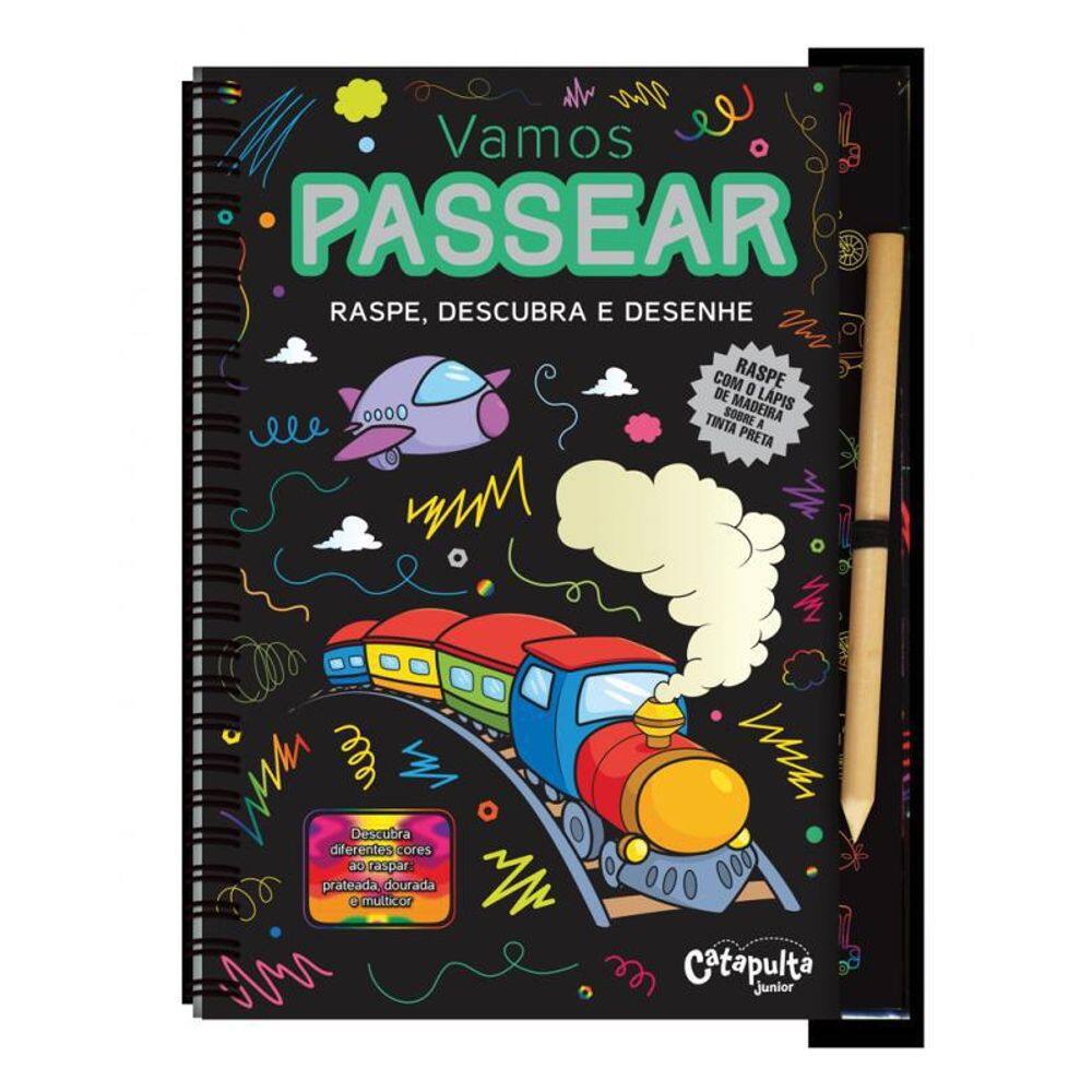 Livro Vamos Passear - Raspe, Descubra E Desenhe