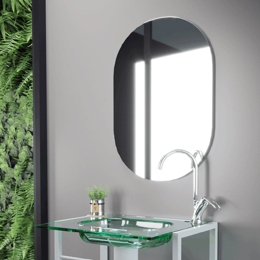 Espelho Decorativo Oval 34,5x44cm Banheiro Espelho