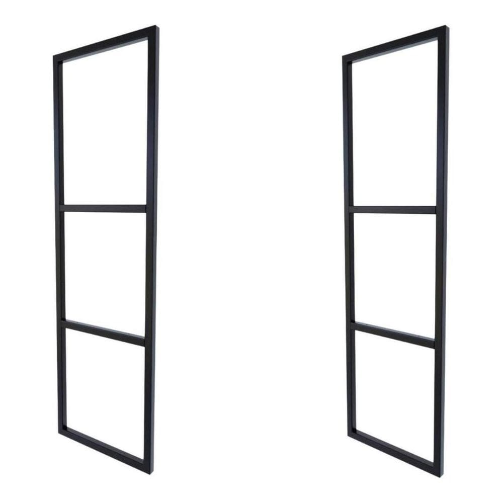 Suporte Industrial Triplo Prateleira Suspensa Preto 2Pçs