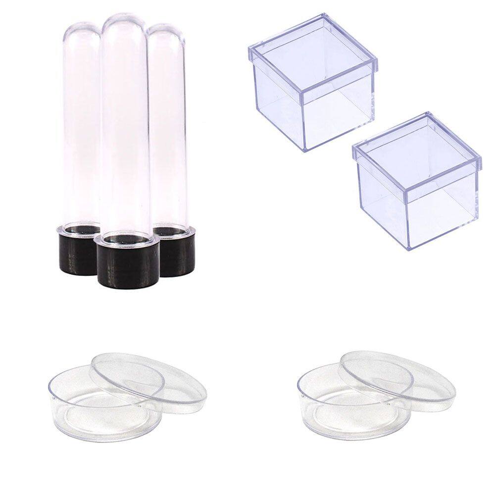 100 Latinhas Acrílicas Tubetes 13Cm Caixinhas 5X5 Preto