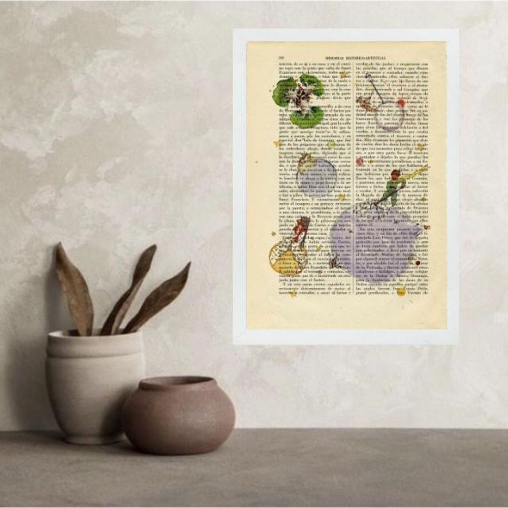 Quadro Vintage Pequeno Príncipe - Planetas 24X18Cm - Vidro