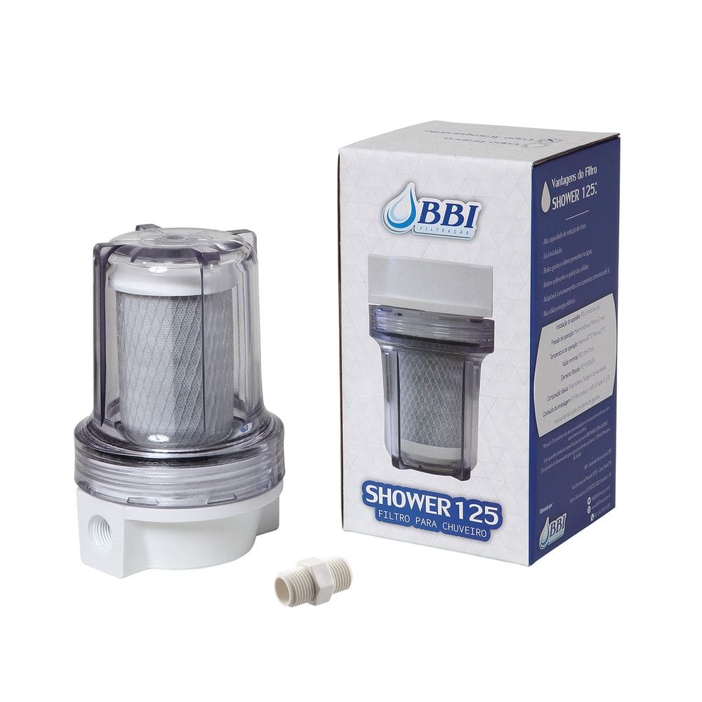 Filtro de Chuveiro BBI SHOWER125TR COPO TRANSPARENTE 180L/h